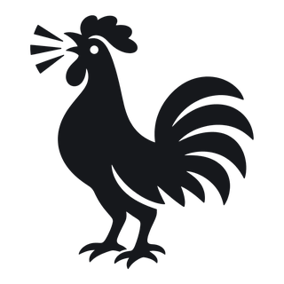 The La symbol: a cockerel