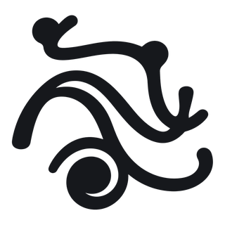 The Nshɔ woo ŋlɛ woo symbol (sea and waves)